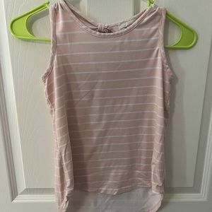 Blush pink, striped tank top